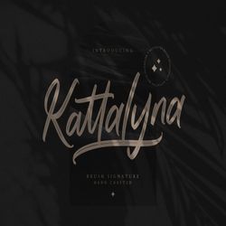kattalyna brush signature trending fonts - digital font