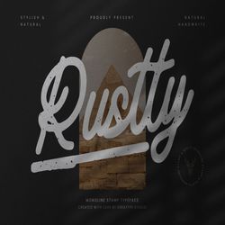 rustty monoline stamp typeface trending fonts - digital font