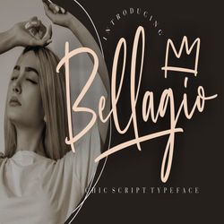 bellagio chic script typeface trending fonts - digital font