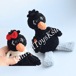 black crow plush toy, raven toy gift, crow toy stuffed toy, cute raven bird interior home decor gift for wife