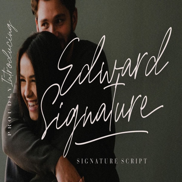 Edward Signature Script Trending Fonts - Digital Font | Inspire Uplift