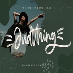 judthing handbrush typeface trending fonts - digital font