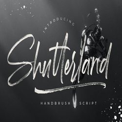 shutterland handbrush script trending fonts - digital font