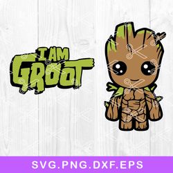 I Am Groot Svg, Baby Groot Svg, Guardians Of The Galaxy Svg, Marvel Svg, Png Dxf Eps Digital File