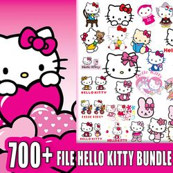 700 file hello kitty svg eps dxf png , mega hello kitty bundle svg , for cricut, digital , file cut instant download
