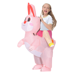 Easter Inflatable Riding Little White Rabbit