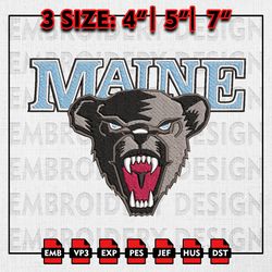 Maine Black Bears Embroidery file, NCAA D1 teams Embroidery Designs, NCAA Maine, Machine Embroidery Pattern