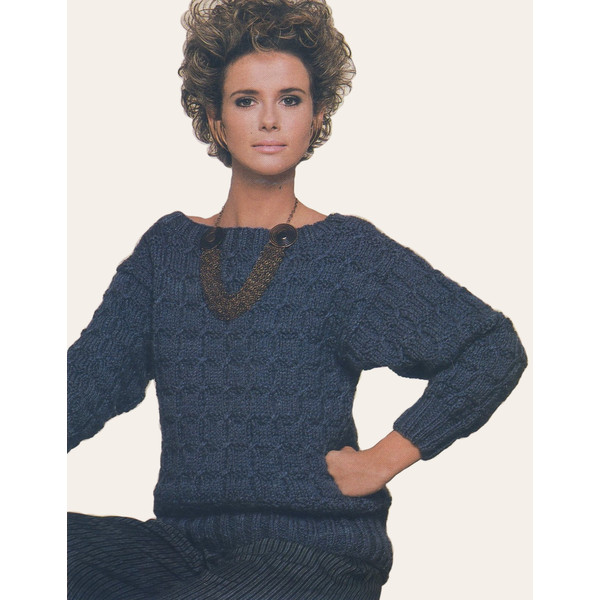 knitting-vintage-pattern-aran-pullover-women