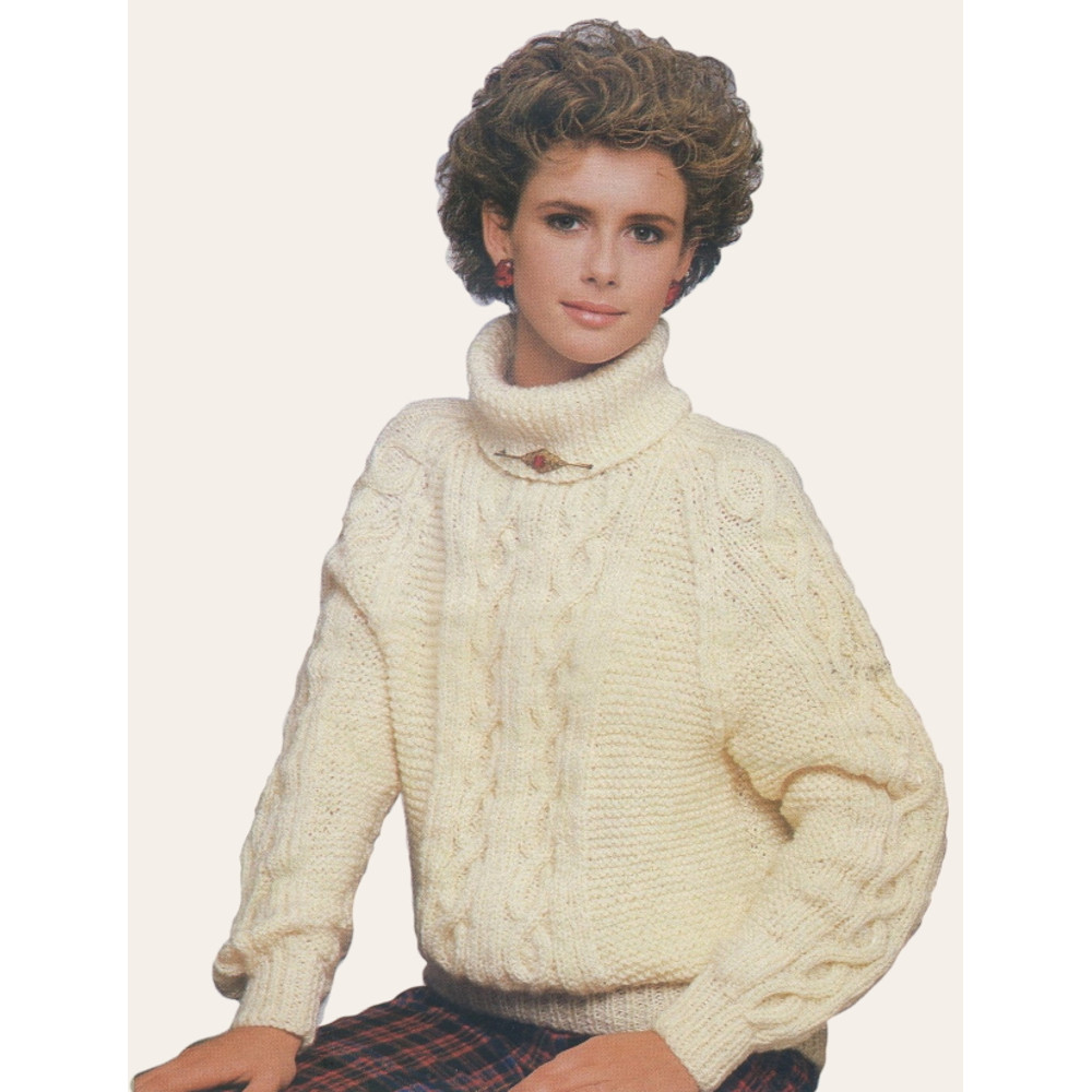 vintage-knitting-pattern-cable-sweater