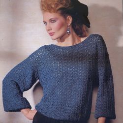 Vintage Crochet Pattern 242 Yucatan Pullover Women