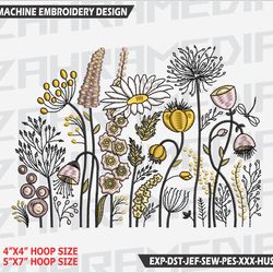 Flower , Machine Embroidery Design, Files, INSTANT DOWNLOAD