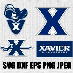 xavier musketeers svg png jpeg dxf digital cut vector files for silhouette studio cricut design