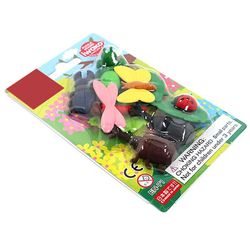 Kids Educational Insects Shape Rubber Eraser  Set Of 1