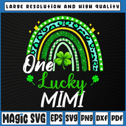 one lucky mimi png, rainbow st patrick's day leopard design, st patricks day, digital download