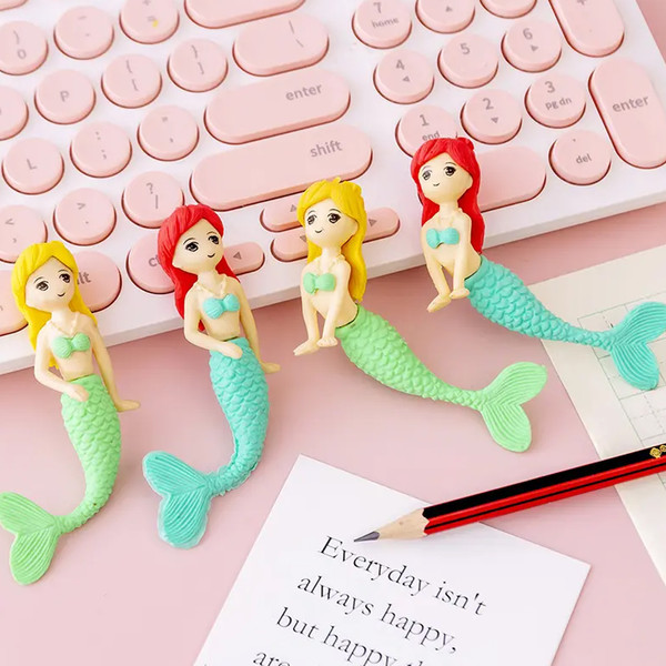 Cute Creative Mermaid Shape Eraser Set for Schooling Kids (4).jpg