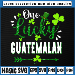 One Lucky Guatemalan Png, Shamrock Leprechaun Hat Png, St Patricks Day, Digital Download