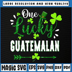 one lucky guatemalan png, shamrock leprechaun hat png, st patricks day, digital download