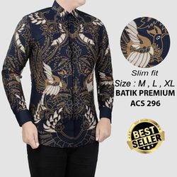 Luxury Men's Batik | Slim Fit Batik Shirt | Indonesian Batik Shirt | Cultural Batik