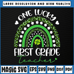 one lucky first grade teacher png, st patricks day png, st. patricks day teacher png, st patricks day, digital download