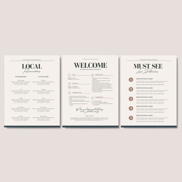 Airbnb Welcome Poster Template, Canva template, 15 signs, VRBO guest book, house manual template, Guest guide, (3).jpg
