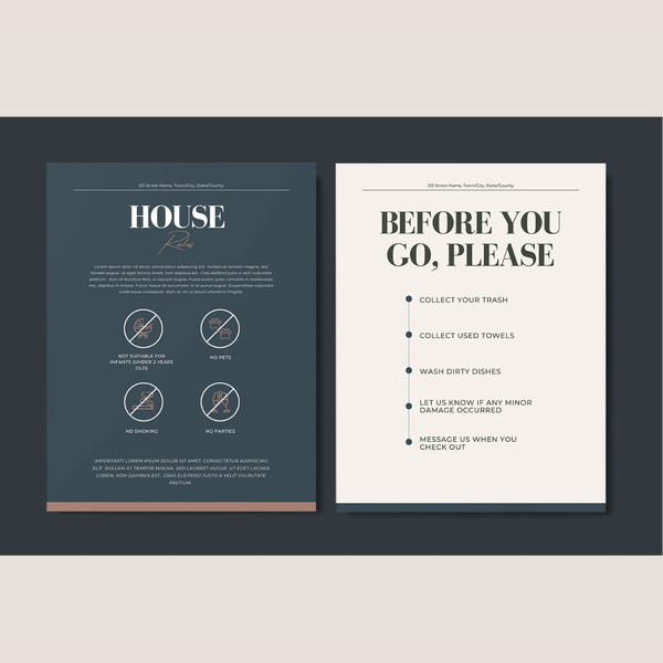 Airbnb Welcome Poster Template, Canva template, 15 signs, VRBO guest book, house manual template, Guest guide, (4).jpg