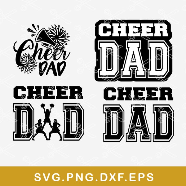 Cheer Dad Bundle Svg, Cheer Dad Svg, Cheerleadeader Svg, png - Inspire ...