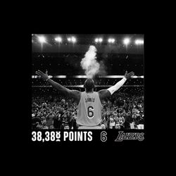 LeBron James NBA All Time Scoring Record PNG Sublimation