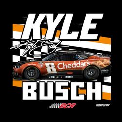 Kyle Busch Checkered Flag Black Fast Or Last PNG Sublimation