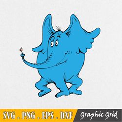 horton elephant dr seuss the cat in the hat svg, dxf, eps, pdf, png