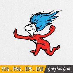 dr seuss thing svg dxf eps pdf png, cricut, cutting file, vector, clipart