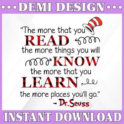 The more you read, the more you will know SVG png, dxf Cricut, Silhouette Cut File, Instant Download