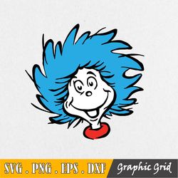dr seuss thing svg dxf eps pdf png, cricut, cutting file, vector, clipart