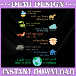 i will read books librarian teacher nerd geek reader svg png, dxf cricut, silhouette cut file, instant download