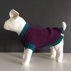Warm bright handmade dog sweater