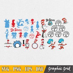 dr seuss bundle svg, dr seuss svg, dr seuss quotes svg, png, dxf, eps