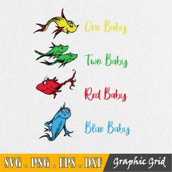 One Fish Two Fish Red Fish Blue Fish, Dr Seuss Svg, Dr Seuss Quotes Digital File