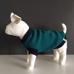Handmade knitted warm sweater for dog