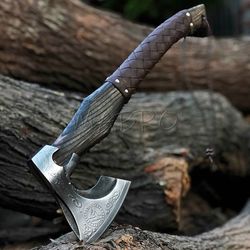 Axe Viking Carbon Steel Handmade Hatchet Tomahawk Custom Hand Forged RB-1407