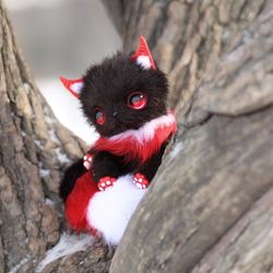 ON ORDER Fantastic kitty Mei cat, kitten, fur cat, white kitten, fur cat, fluffy doll, stuffed doll, fur doll