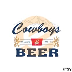 cowboys and beer vintage vibe svg graphic designs files