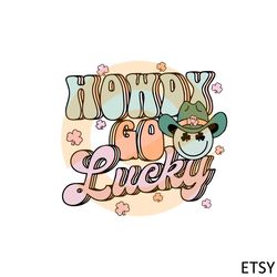 howdy go lucky st patricks day cowboys svg cutting files
