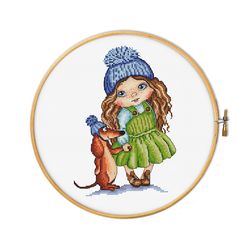 Let's go for a walk - cross stitch pattern
