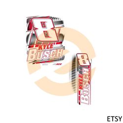 kyle busch 8 nascar automotive racing png sublimation designs