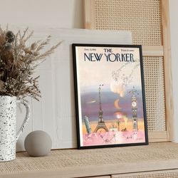 the new yorker magazine cover print, the new yorker poster, magazine cover, aesthetic room decor, vintage art