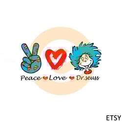little miss thing peace love dr seuss svg graphic designs files