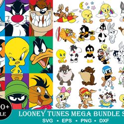 100 Looney Tunes Bundle, Trending Svg, Baby Looney Svg, Taz Svg, Daffy Svg, Bugs Svg, Lola Svg, Tweety Svg, Sylvester Sv
