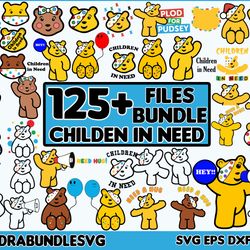 125 Children in Need Svg Bundle, Children in Need Png, Children in Need Svg, Pudsey bear, Pudsey bear Svg, Pudsey bear P