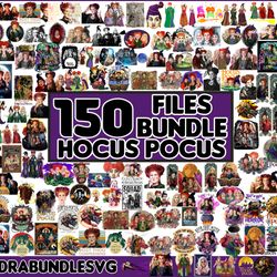 150 Hocus Pocus PNG ,Halloween Horror Movies Characters Bundle PNG Printable, Png Files For Sublimation Designs Digital