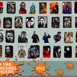 190 Michael Myers PNG ,Halloween Horror Movies Characters Bundle PNG Printable, Png Files For Sublimation Designs Digita