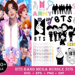 200 BTS Bundle Svg, Boy Band K Pop Huge Svg Bundle For Cricut Silhouette Cut File, Instant Download